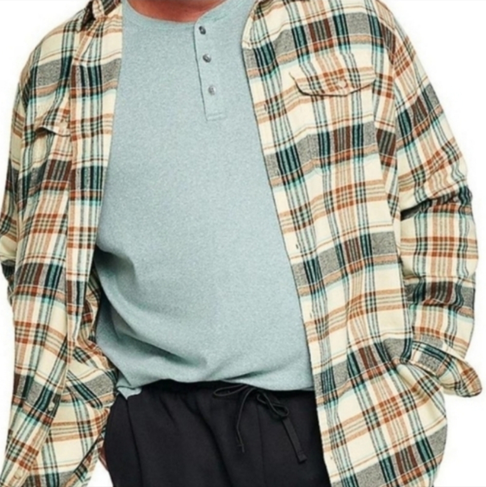 SONOMA MENS BIG & TALL flannel checked plaid NEW